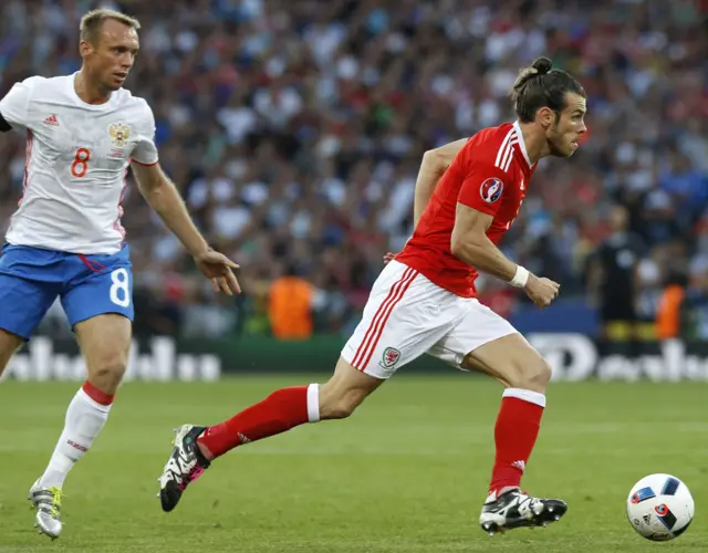 Gareth Bale in action for Wales