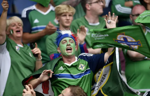 Fans cheers on Northern Ireland