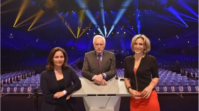 BBC presenters Mishal Husain, David Dimbleby and Emily Maitlis will host the live debate