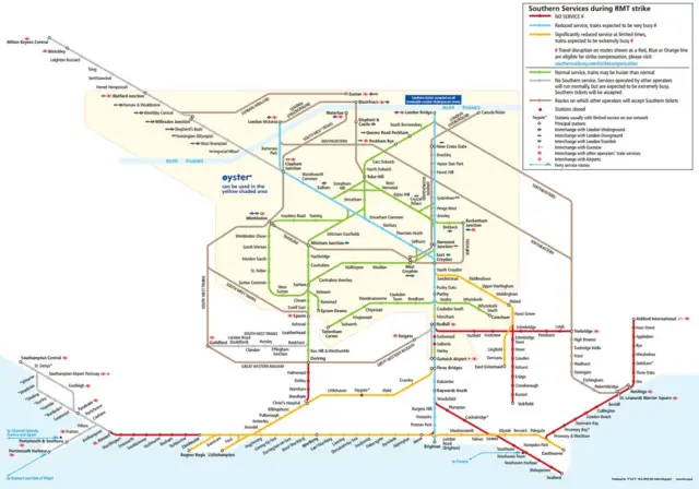 Services affected during strike action