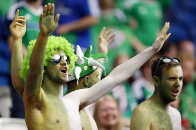 Northern Ireland fans ahead of kick-off