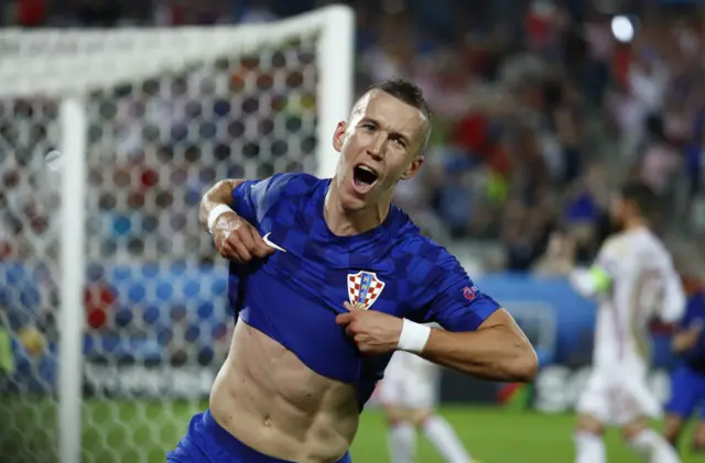 Ivan Perisic celebrates