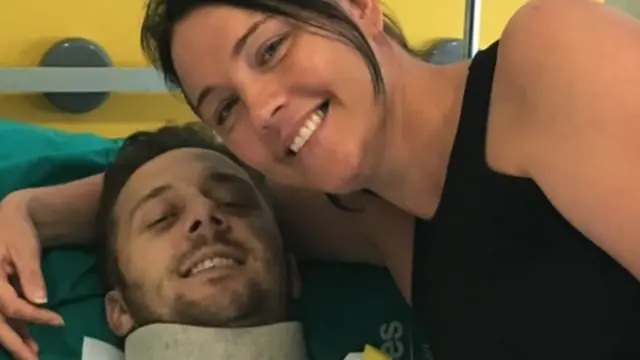 James Thorpe and his fiancee Michaela Watson