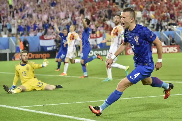 Ivan Perisic celebrates