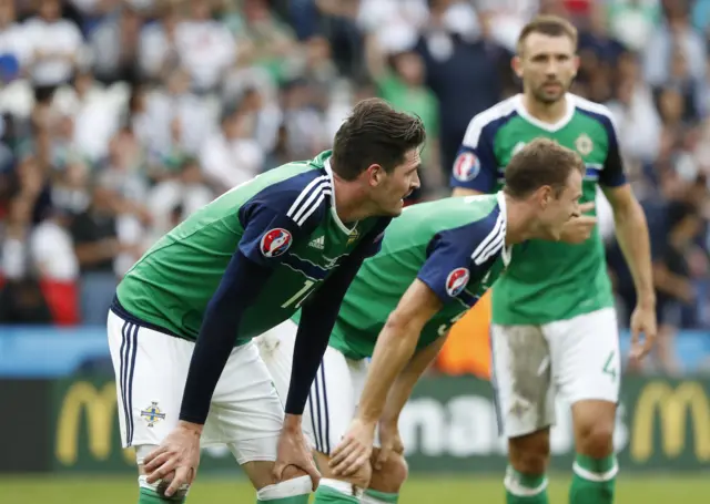 Kyle Lafferty catches a breath