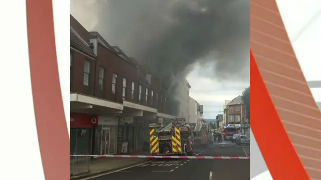 Exmouth fire. Pic: Paul Fox