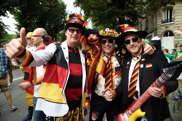 Germany fans ahead of the game