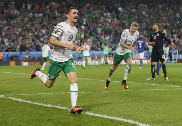 Robbie Brady celebrates