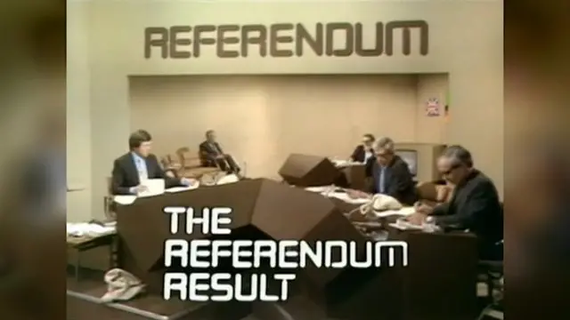 Screengrab of 1975 referendum programme