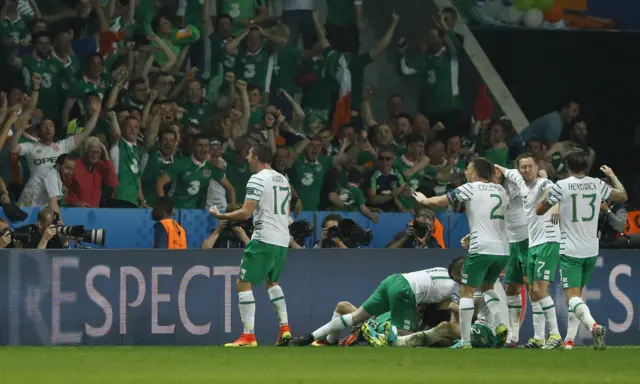 Republic of Ireland celebrate