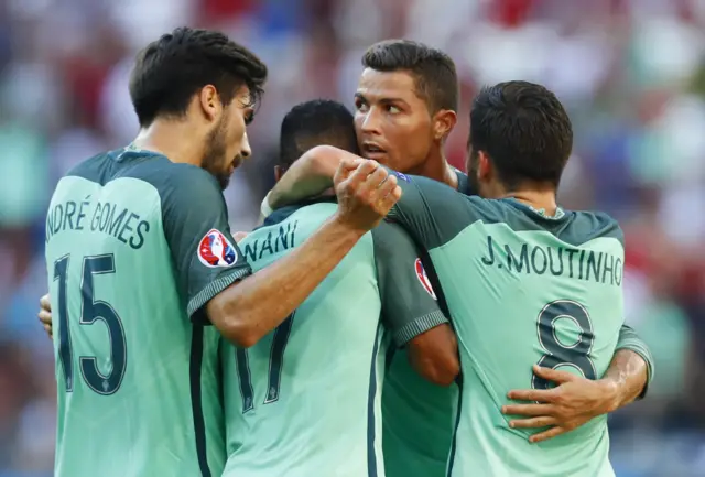 Ronaldo and Portugal celebrate