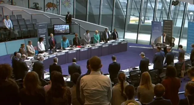 Minute-long silence at City Hall