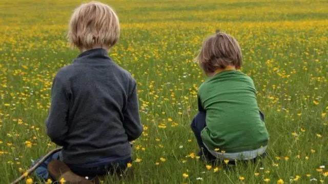 Children in field