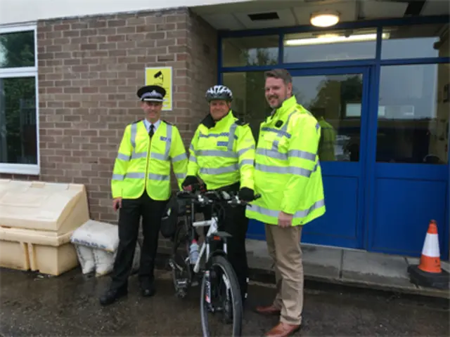 Police officer on a bike