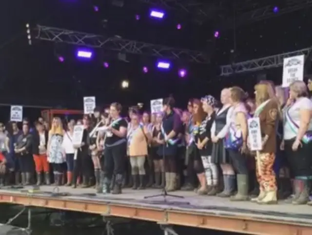 Jo Cox MP tribute at Glastonbury Festival