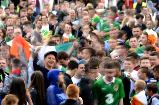 Fans in Belfast