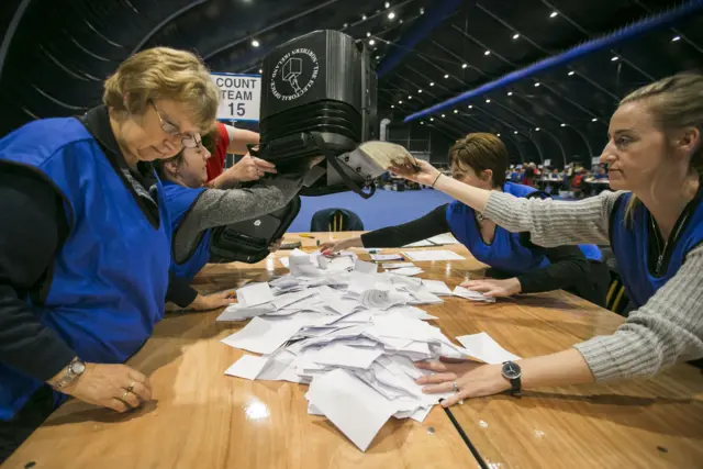 Counters empty ballot box