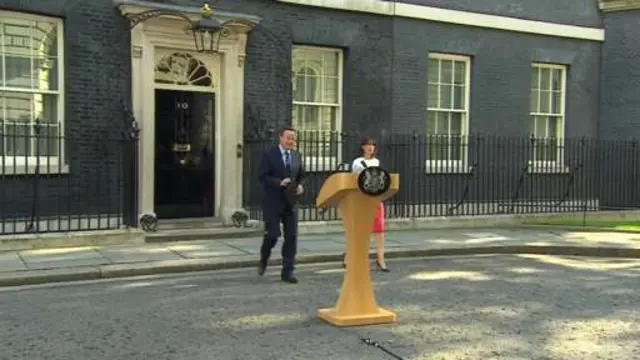 David Cameron today in Downing Street