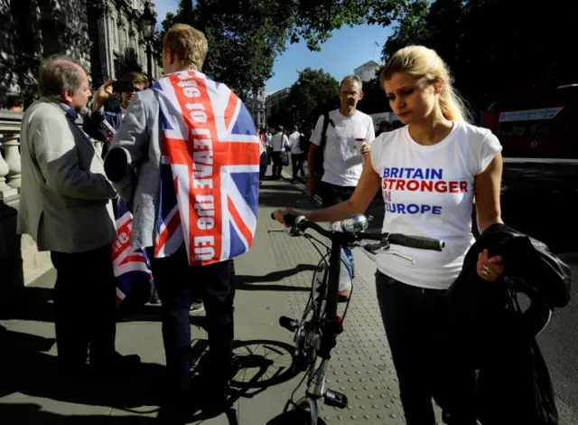 Remain campaigner looking sad