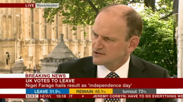 Douglas Carswell, UKIP MP, outside Westminster