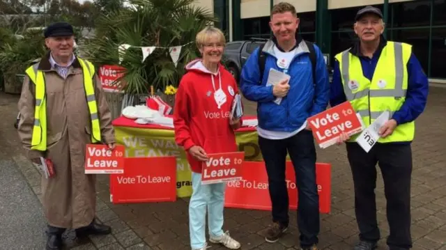 Leave campaigners in Truro