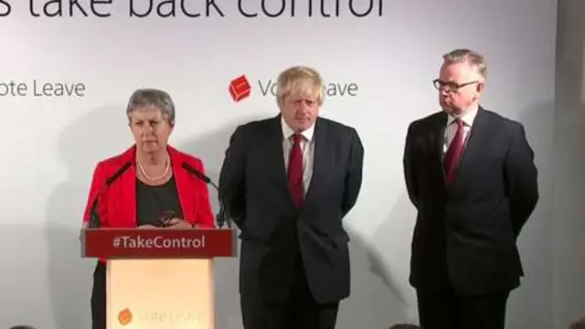 Gisela Stuart, Boris Johnson and Michael Gove