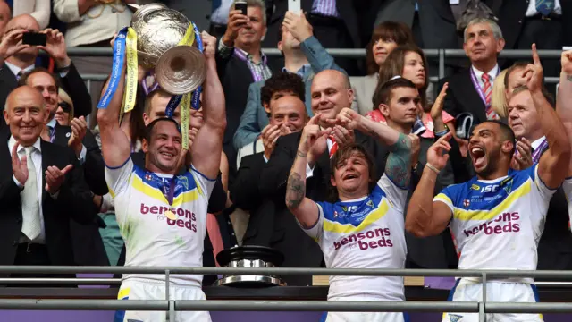 Warrington celebrate Challenge Cup victory