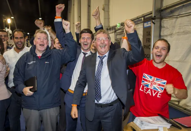 Sammy Wilson and other DUP members