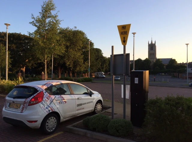 BBC car in a car park