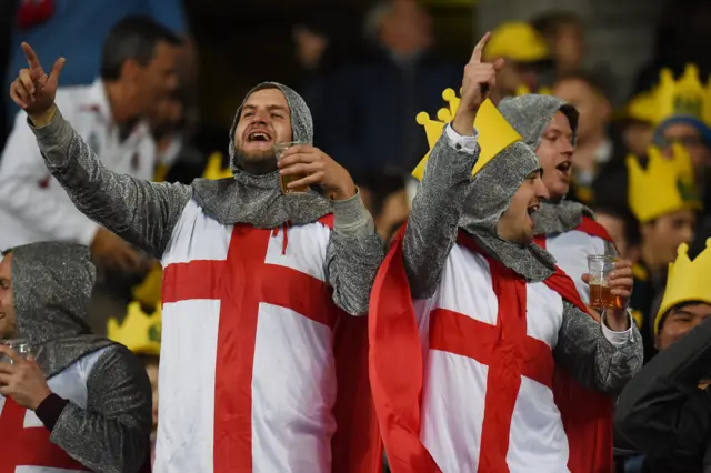 England fans celebrate