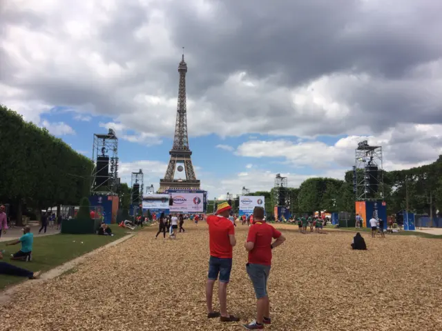 The fanzone in Paris