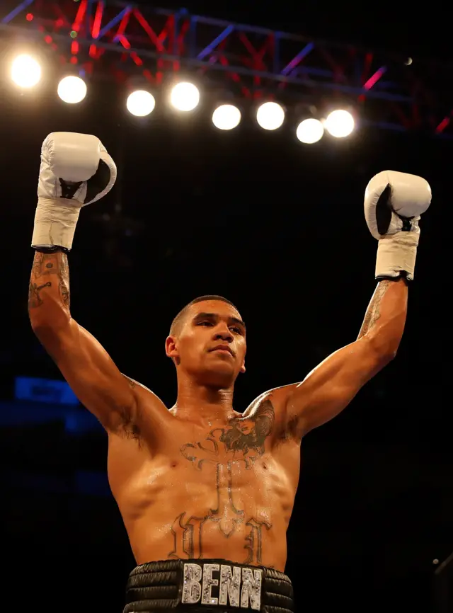 Conor Benn celebrates win