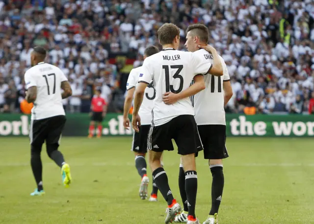 Thomas Mueller and Julian Draxler