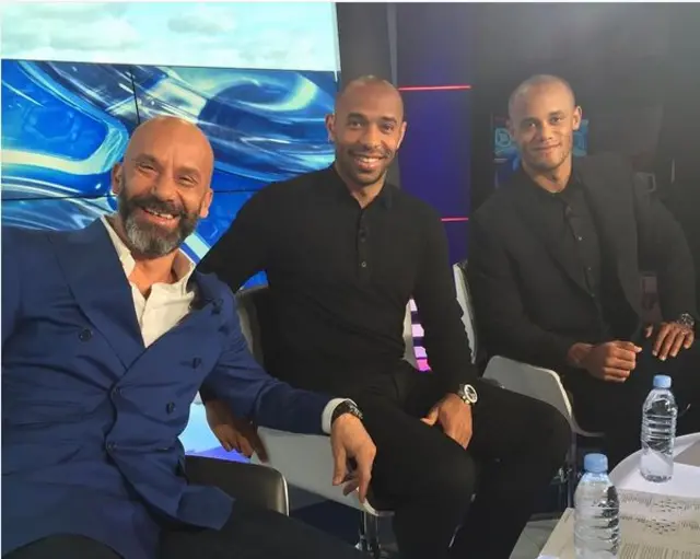 Gianluca Vialli, Thierry Henry and Vincent Kompany