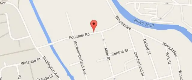 Map of Fountain Rd Hull