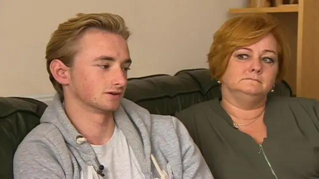 Owen Richards pictured with mum Suzanne