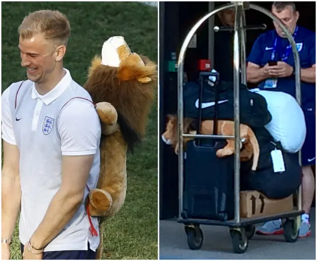 Joe Hart and Leo the Lion