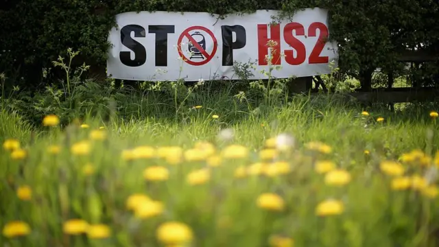 "Stop HS2" banner