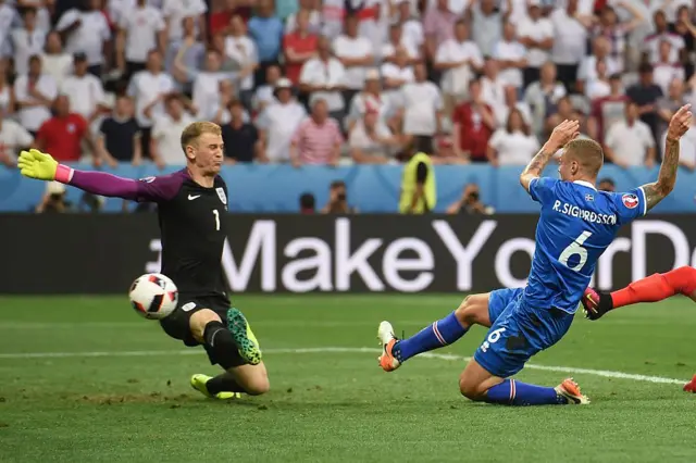 Iceland score against England