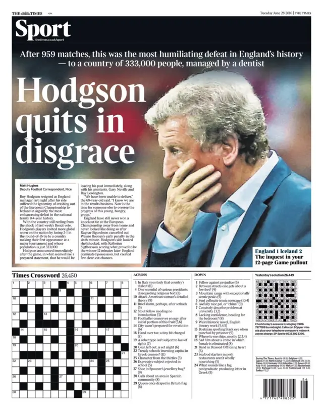 Times back page