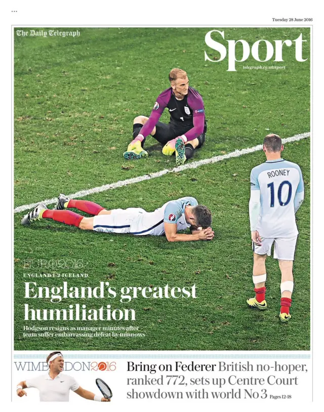 Daily Telegraph back page