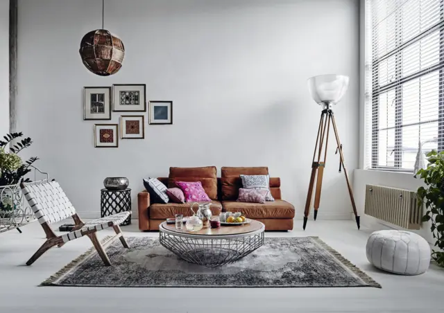 Living room with Carpetright rug