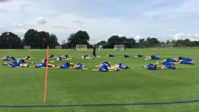 Ipswich Town Football Club player training