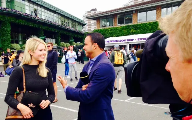 Jenny Bate talking to BBC presenter Rishi Persad