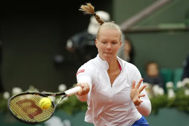 Kiki Bertens hits a return