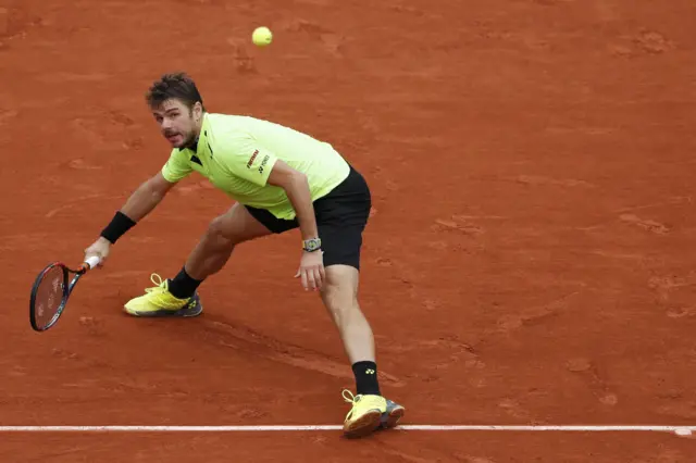 Stan Wawrinka hits a return