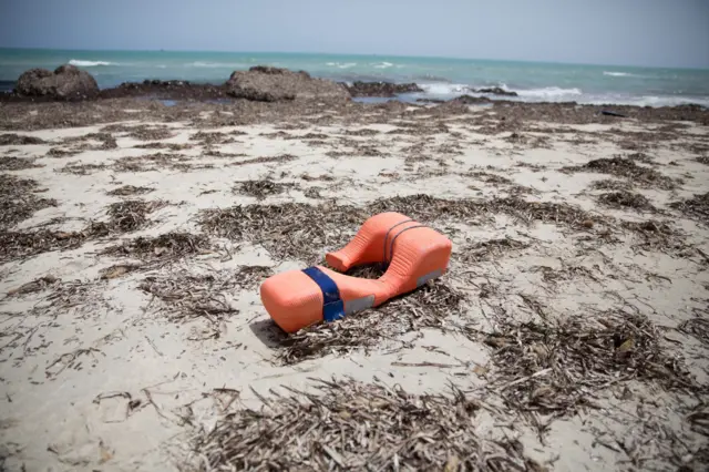 Life jacket washed up