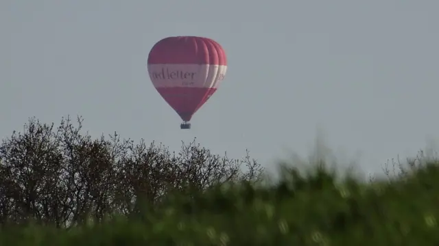 Hot air balloon over Cheshire