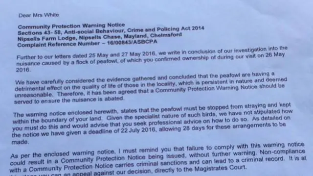 The community protection warning notice