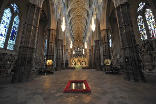 The Tomb of the Unknown Warrior in Westminster Abbey